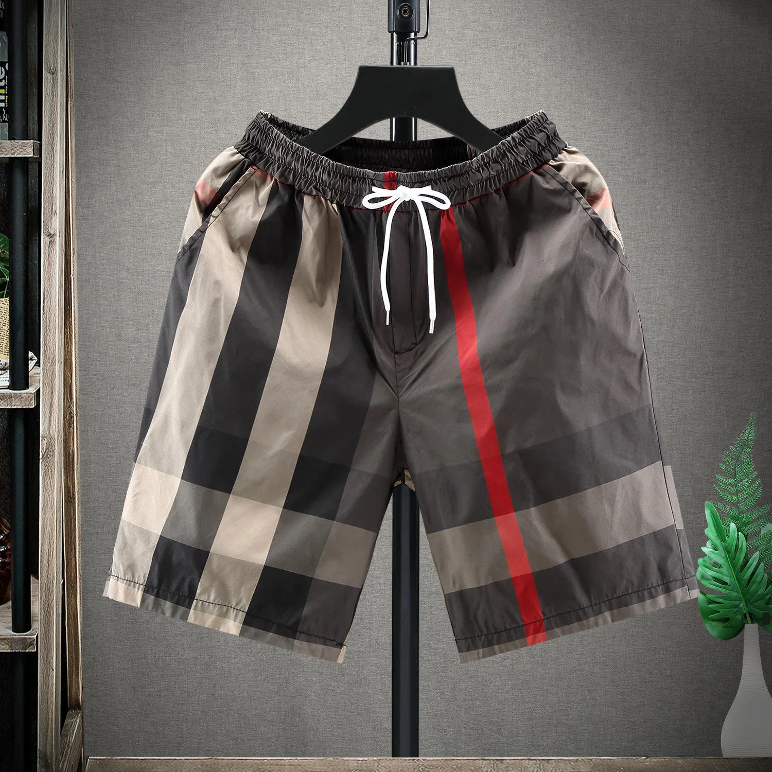 Shorts Casuais Masculinos de Poliéster de Alta Qualidade 100% para o Verão, Praia, Academia e Basquete, Shorts de Marca para Homens