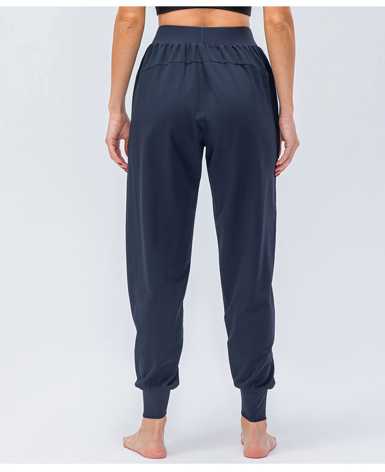 Design de Calças Casuais com Bolso Lateral Personalizado para Mulheres, Calças de Yoga, Roupas de Esporte