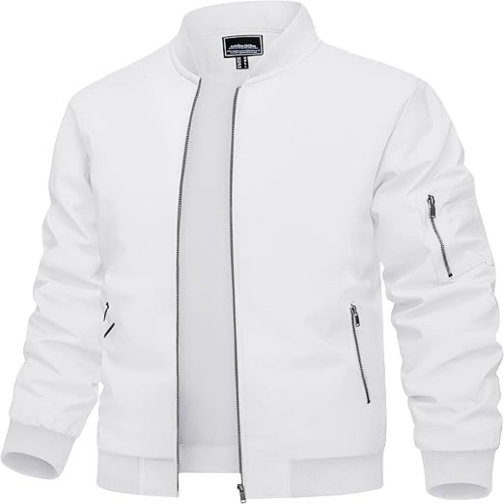 Jaqueta Bomber Masculina Personalizada para Esportes ao Ar Livre, Leve, Casual, Primavera e Outono, Corta-Vento, com Zíper e Bolso