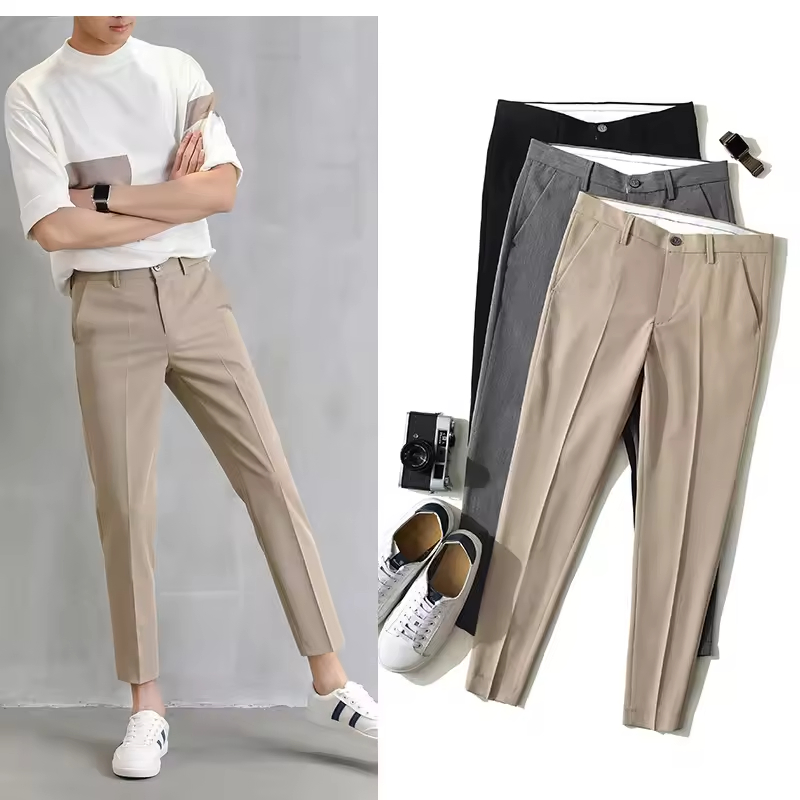 Calças casuais slim confortáveis para homens para um estilo casual elegante