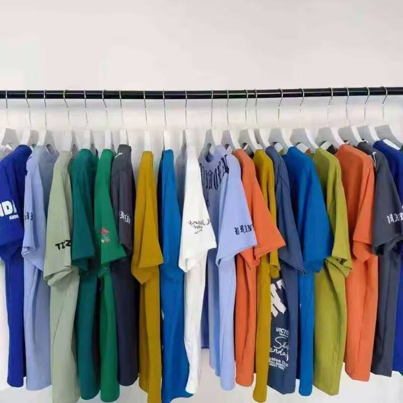 OEM em Estoque 180-300GSM 100% Camiseta Oversized de Algodão Premium Pesada Impressão de Tela de Logotipo Gráfico Personalizado Etiqueta Privada Moda Masculina Casual Streetwear