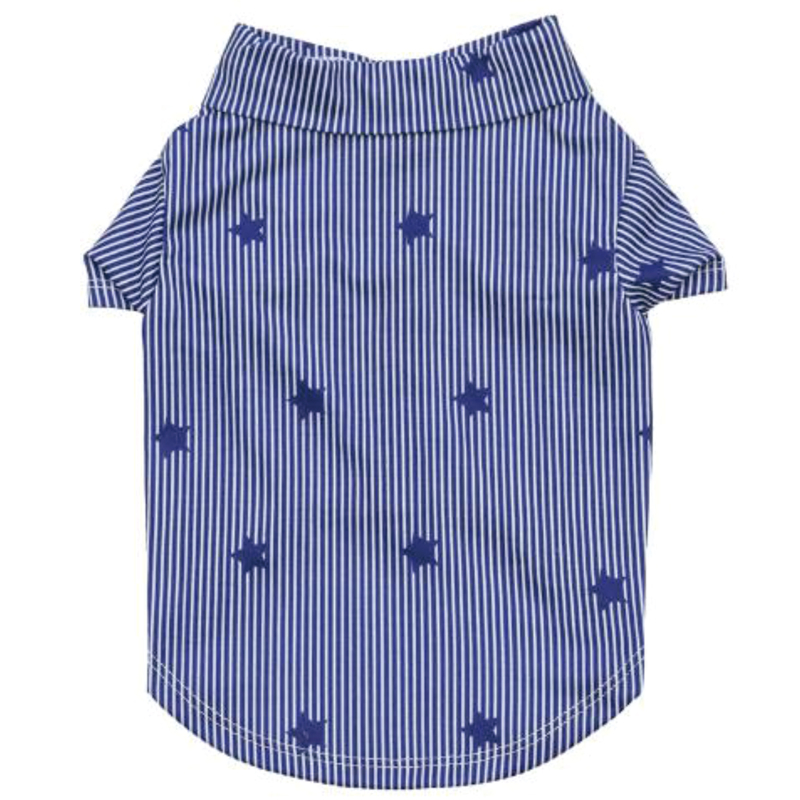 Camisa para Cachorro com Estampa de Praia Havaiana, Roupas Casuais para Pets com Botão