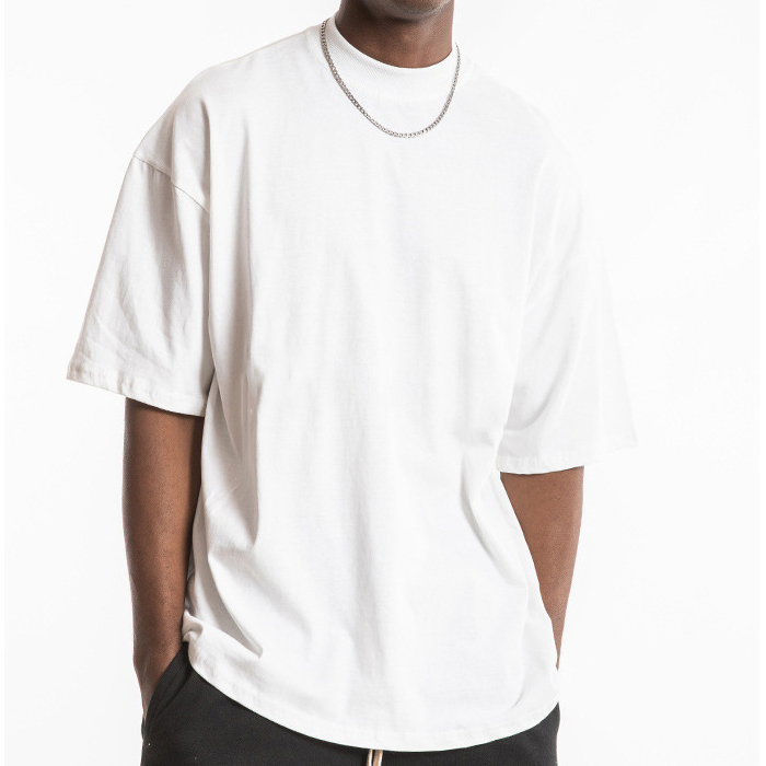 Impressão de Logotipo Personalizado Roupas Casuais de Gola Redonda Oversized de Qualidade Premium para Homens