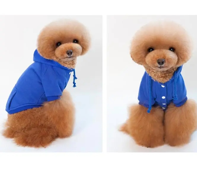 Roupas de Pet Quentes e Macias por Atacado, Moletom Personalizado, Suéter de Cachorro em Branco, Roupas Simples