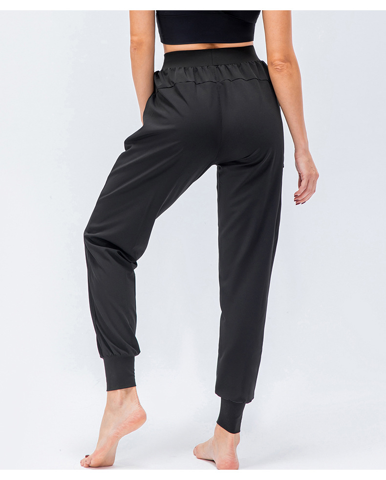 Design de Calças Casuais com Bolso Lateral Personalizado para Mulheres, Calças de Yoga, Roupas de Esporte