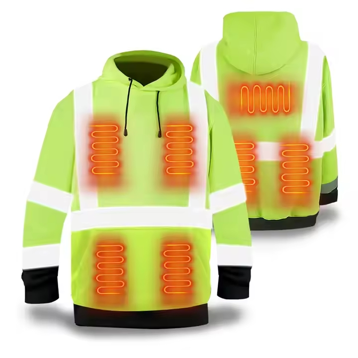 Popular Moletom Impermeável com Capuz e Zíper para Homens e Mulheres Roupas Aquecidas com 3 Elementos Aquecidos para Caça e Pesca