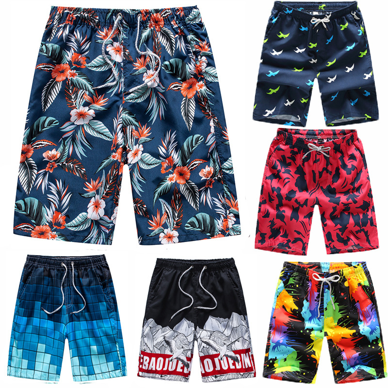 Calças de Praia de Secagem Rápida Masculinas Tamanho 5/4 Shorts Casuais Grandes