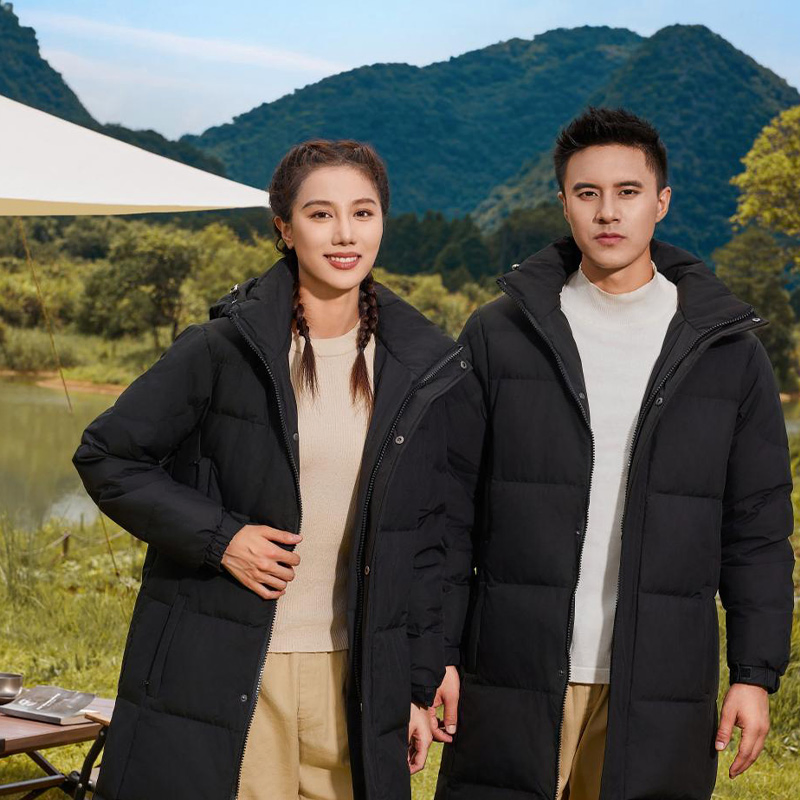 Novo Casaco de Inverno com Gola Alta em Algodão, Padded, Solto, Casual de Inverno, À Prova de Vento, com Bolso