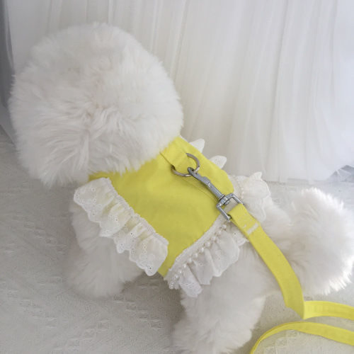 Roupas Elegantes para Animais de Estimação Camiseta com Guia para Cachorro e Gato