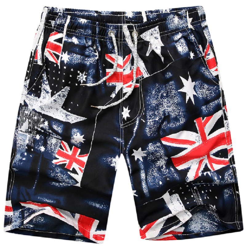 Calças de Praia de Secagem Rápida Masculinas Tamanho 5/4 Shorts Casuais Grandes