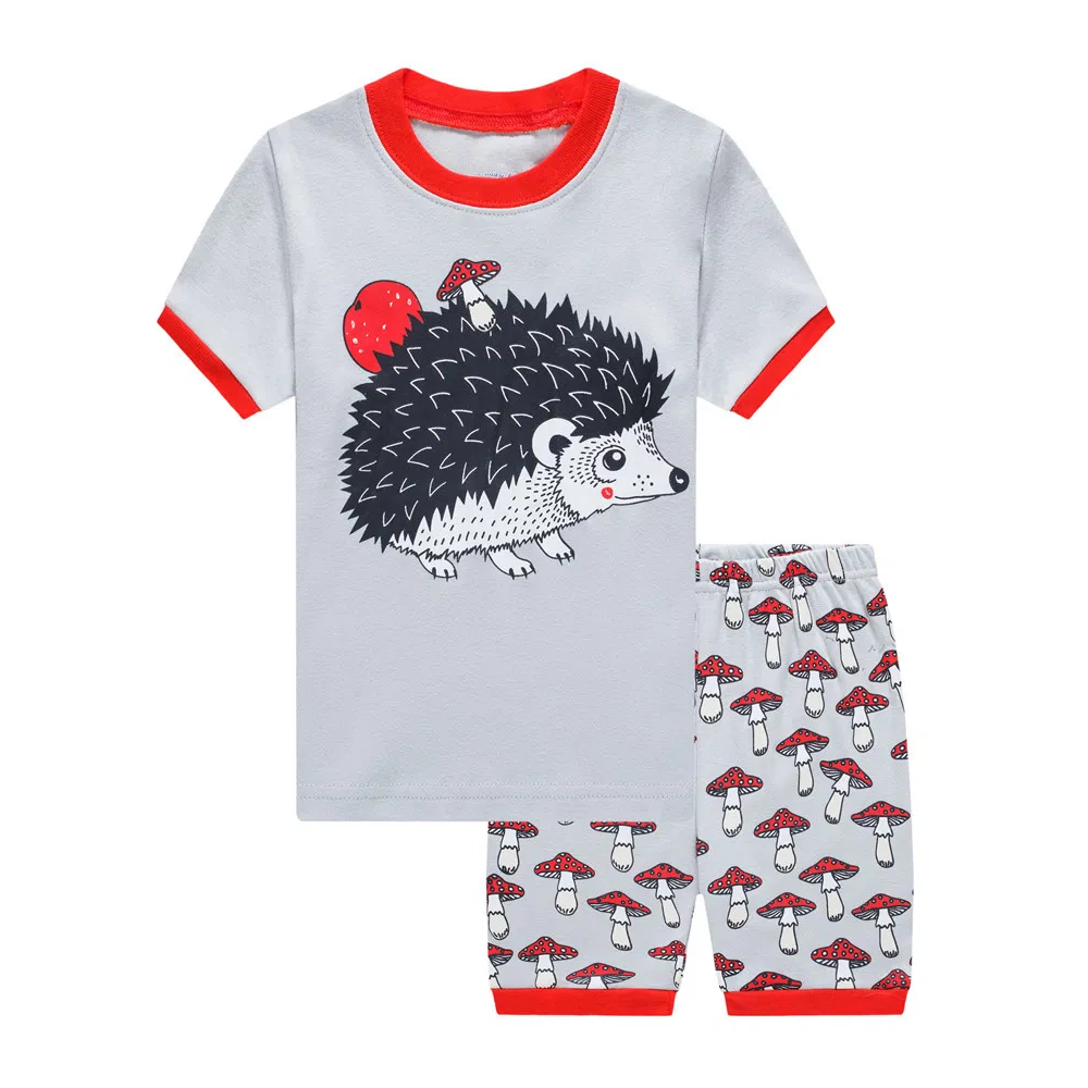 Conjunto de Pijamas para Crianças Roupas Casuais para Meninas e Meninos Fantasia de Verão com Manga Curta Conjuntos de Pijamas para Dormir Roupas Infantis