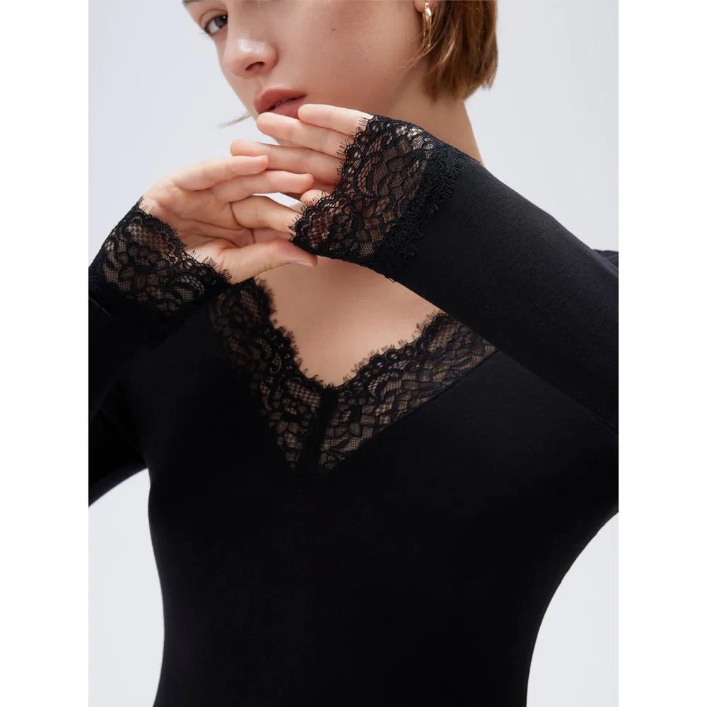 Moda Antiestática Feminina em Tricô Casual com Decote em V para Compras
