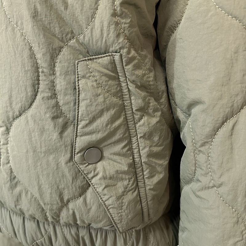 Jaqueta bomber feminina estilosa, acolchoada, de alta qualidade, com mangas longas, vestuário casual, jaqueta respirável