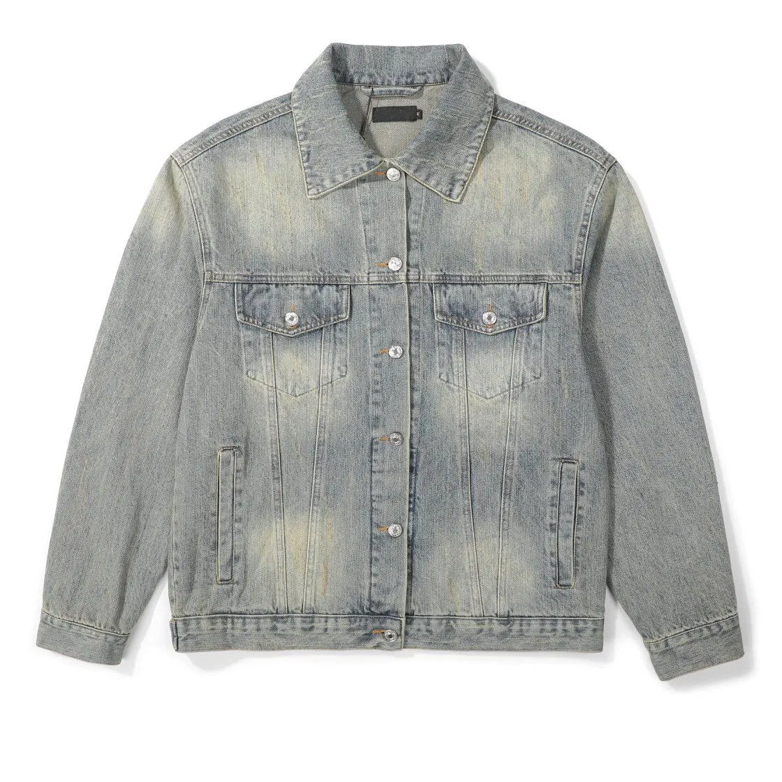 Nova Jaqueta de Denim Vintage Balen Lavada e Pesada para Homens