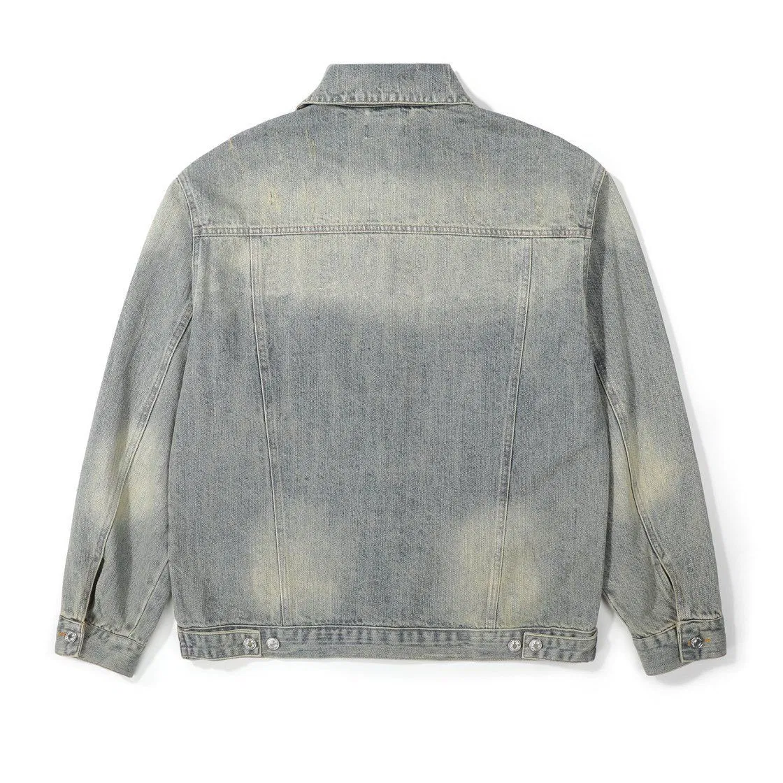 Nova Jaqueta de Denim Vintage Balen Lavada e Pesada para Homens
