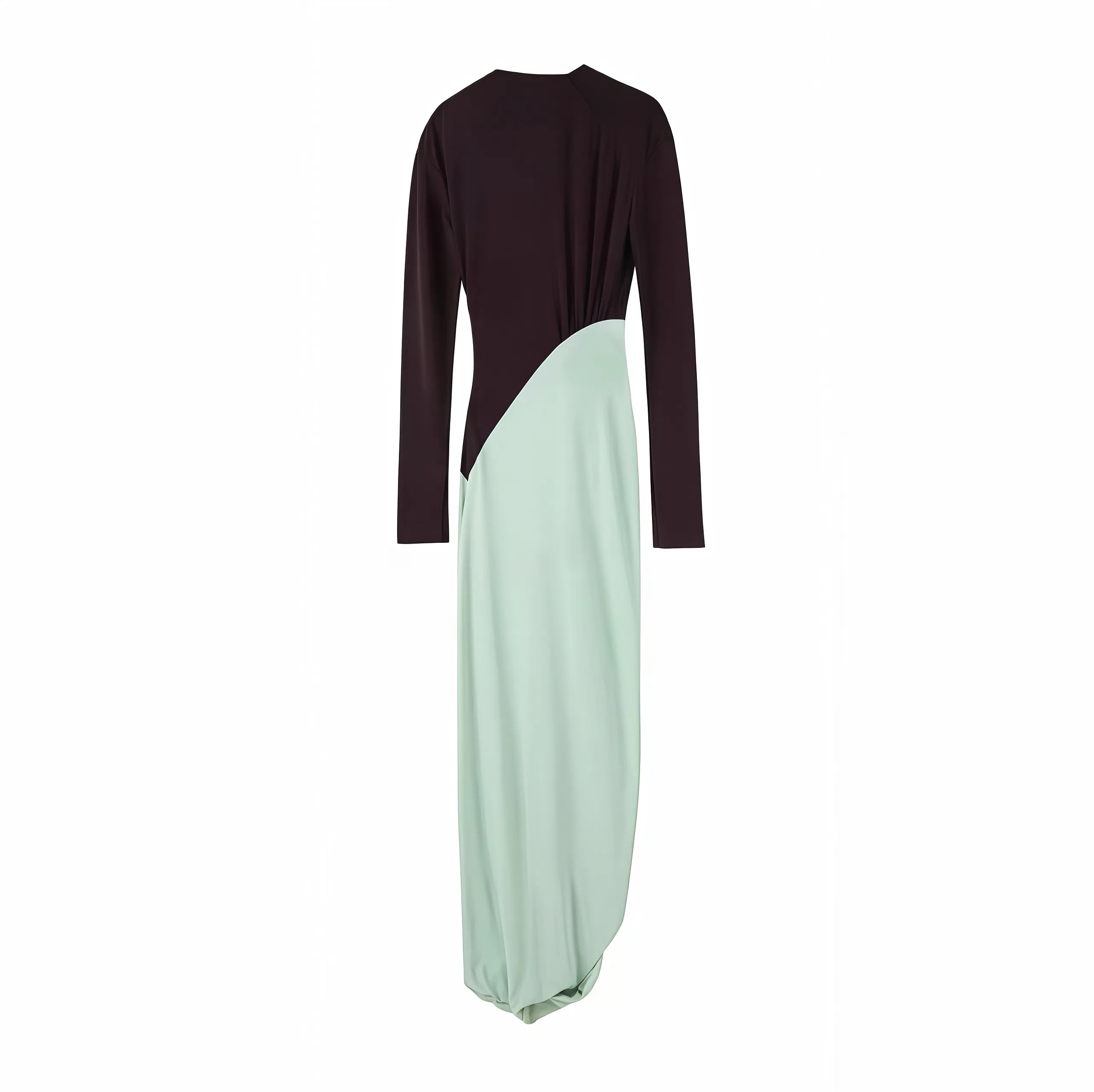 Saia Maxi Longa Elegante de Alta Qualidade em Seda para Mulheres Atacadista Personalizado para Ocasiões Formais Vestido Casual de Verão com Decote em V Francês
