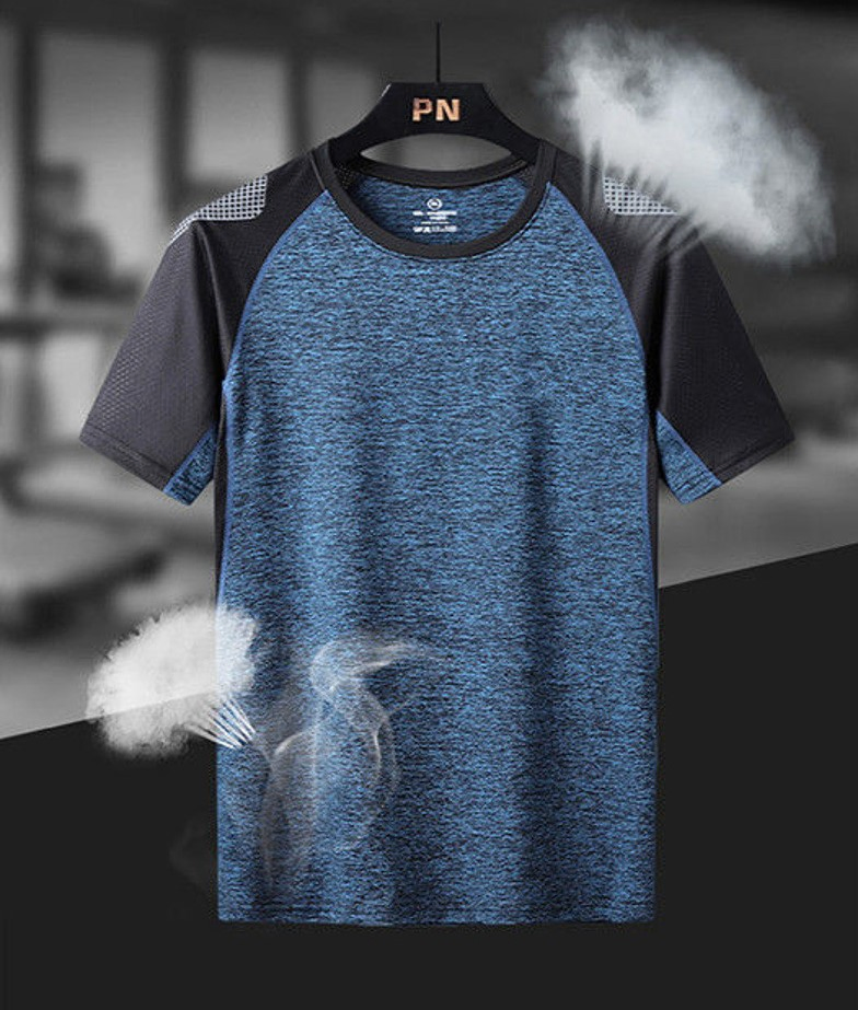 Conjunto Esportivo Casual Masculino de Verão com Camiseta de Manga Curta, Dois Peças, Roupas de Corrida