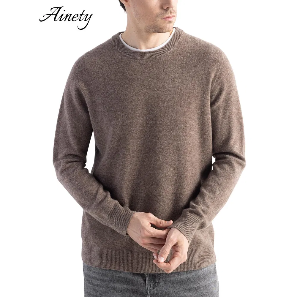 Malha casual sólida para homens, resistente a pílulas e amigável à pele, ideal para passeios diários