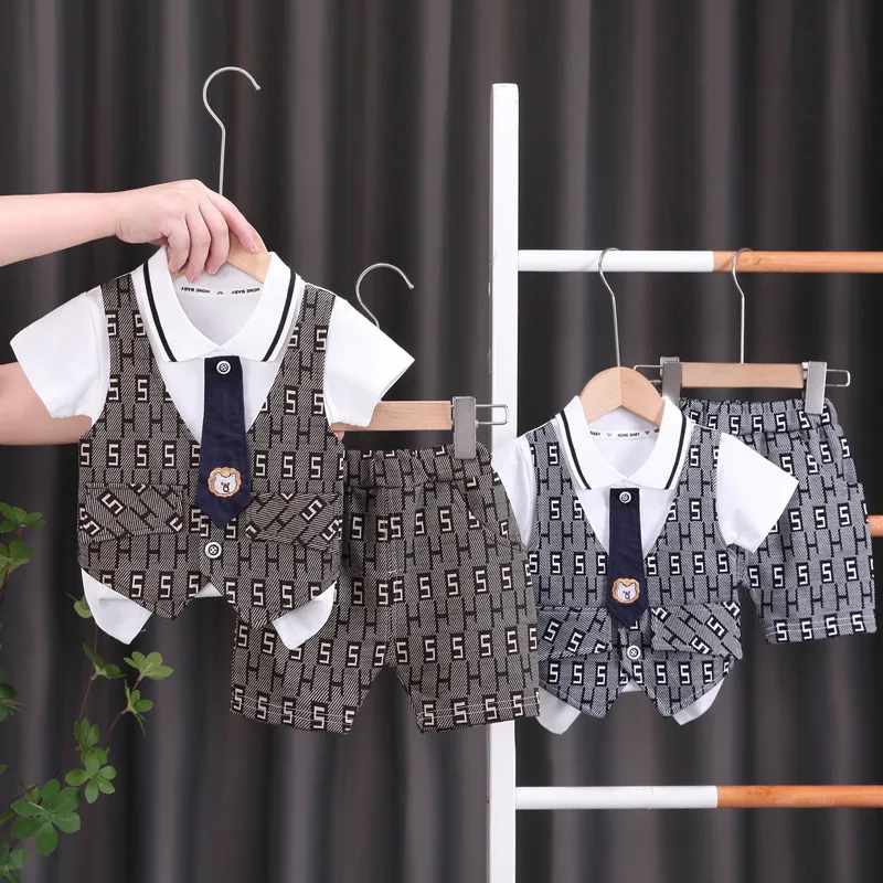 Roupa de Moda Masculina Traje Formal Geração Terno Casual Bonito Terno Sem Mangas para Crianças Roupa Infantil Moderna