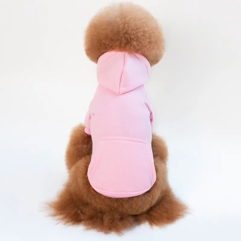 Nova Chegada Roupas de Algodão da Moda para Animais Vestuário Sólido Moletom Esportivo Casaco para Cães