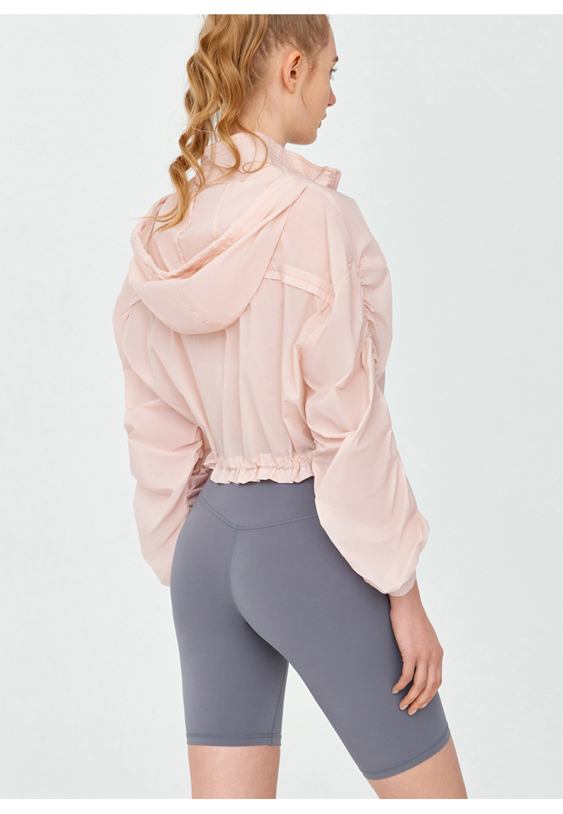 Roupas leves, respiráveis, com proteção solar para mulheres, roupas de ginástica, conjunto de fitness, roupas de pele anti-UV, jaqueta de proteção solar