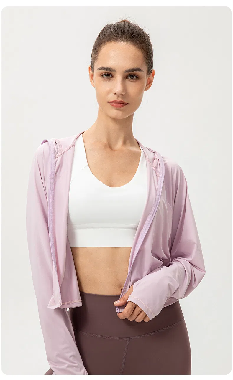 Roupas de Proteção Solar Femininas em Seda Gelada com Sensação Fresca para Esportes ao Ar Livre, Proteção UV, Manga Longa Upf50+ Roupas de Ciclismo para Proteção Solar