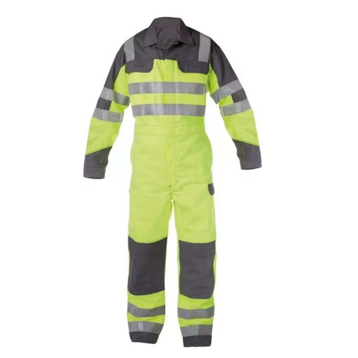 Fabricante de Roupas OEM Macacão de Bombeiro Segurança Oficina Denim Industrial Jardineira Roupas de Trabalho Twill Calças Cargo Verdes Personalizadas