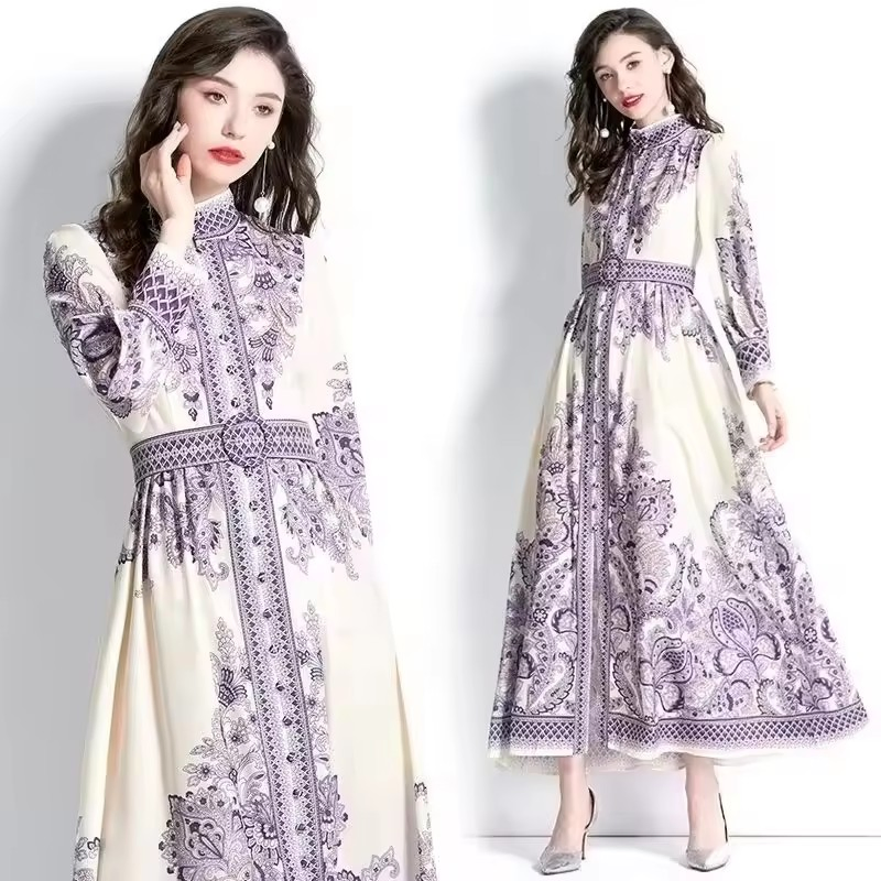Vestidos Maxi Florais Ecológicos para Mulheres, Conforto em Chiffon