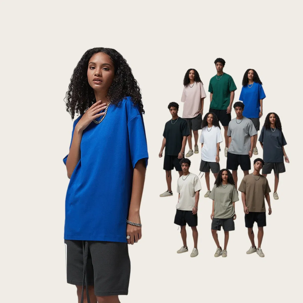 T-shirt casual em algodão respirável que aceita impressão e bordados DTG personalizados Personalização