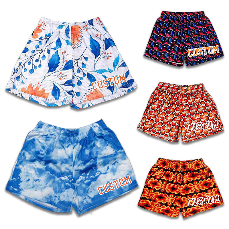 Calças de malha de dupla camada com logotipo personalizado, calças casuais para ginásio, calças de malha para basquete em poliéster, calças de verão para homens