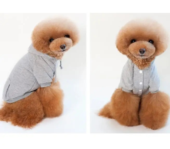 Roupas para animais de estimação de alta qualidade, moletom liso para cachorro