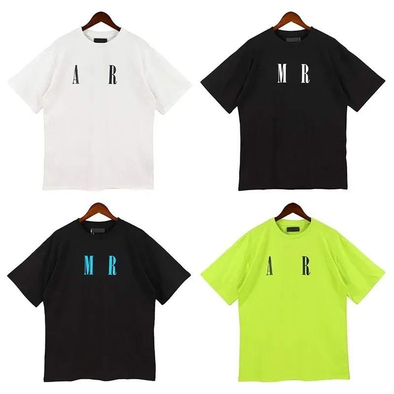 Camisas de Designer Masculinas Americanas em Algodão, Camisetas Personalizadas, Camisetas Gráficas Vintage Casuais com Impressão de Letras, Camisetas Masculinas