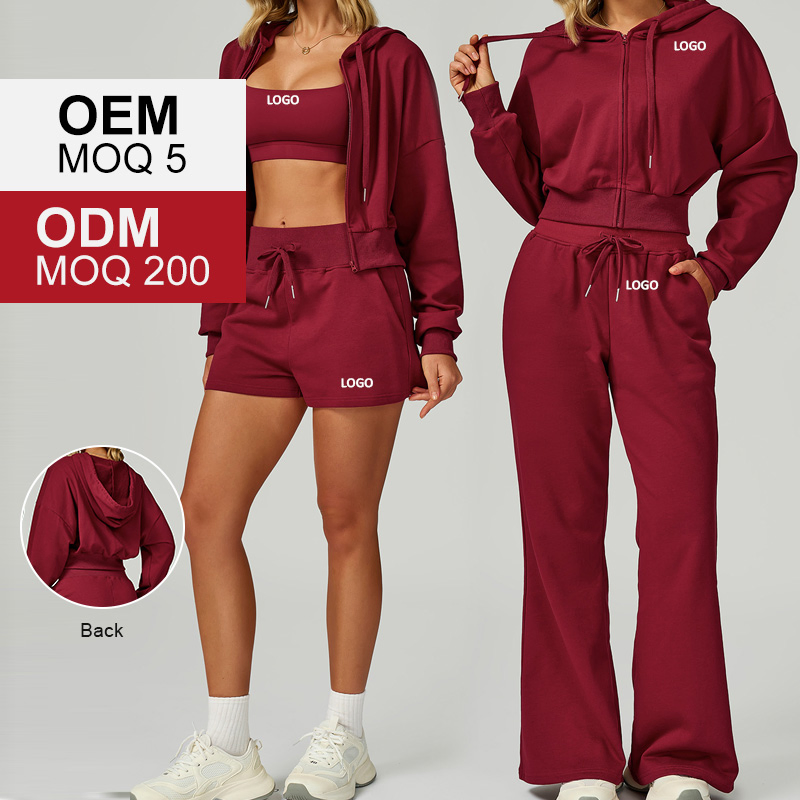 Conjunto esportivo com zíper para outono e inverno, moletom casual com capuz, solto e versátil, roupa de corrida ao ar livre para mulheres