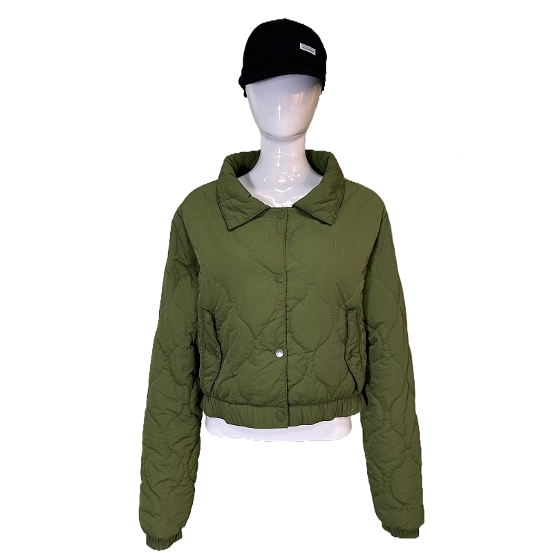 Jaqueta bomber feminina estilosa, acolchoada, de alta qualidade, com mangas longas, vestuário casual, jaqueta respirável