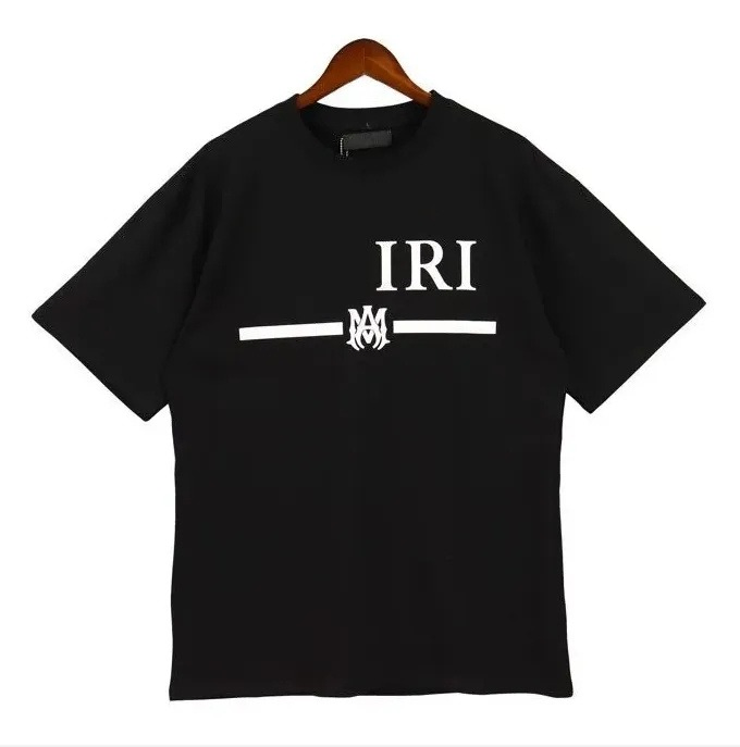 Camisas de Designer Masculinas Americanas em Algodão, Camisetas Personalizadas, Camisetas Gráficas Vintage Casuais com Impressão de Letras, Camisetas Masculinas