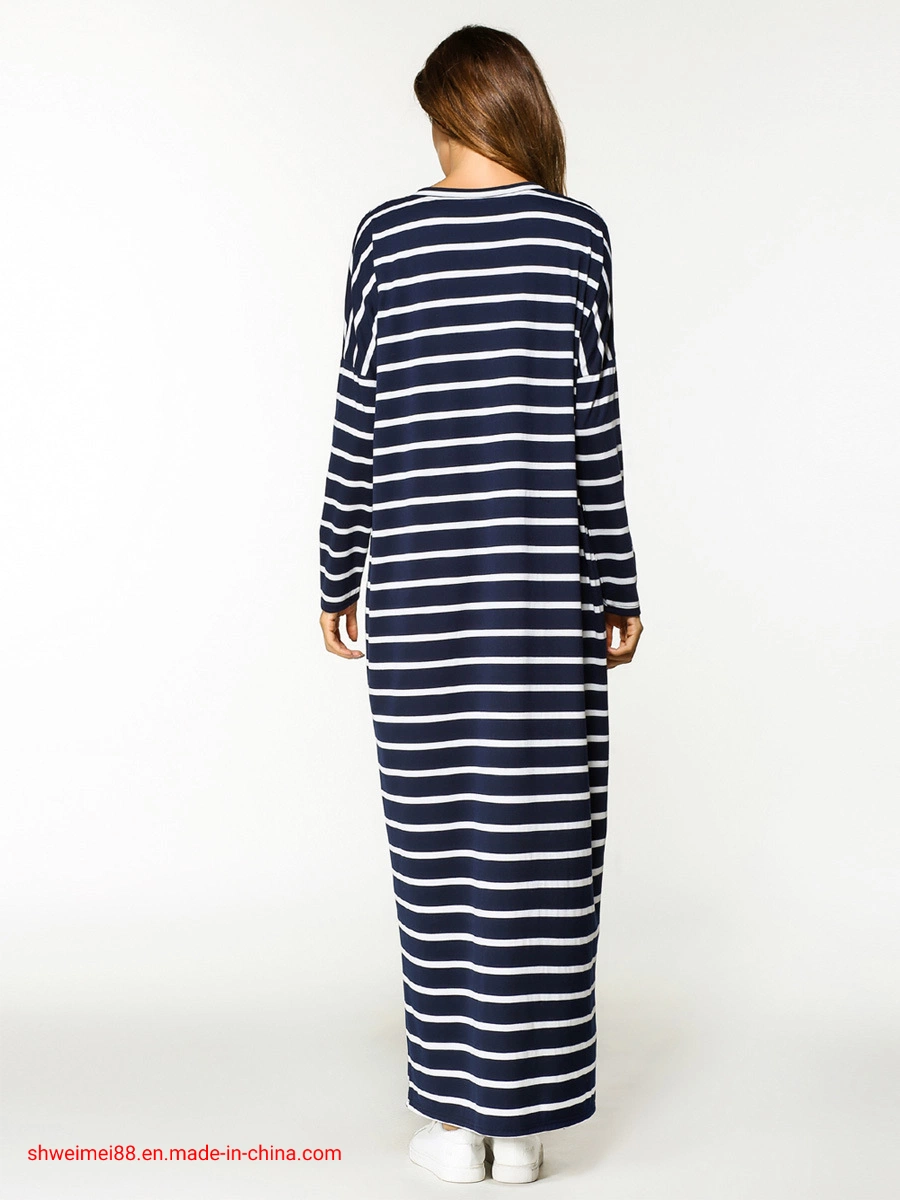 Vestido Maxi Casual para Mulheres Muçulmanas Plus Size, Saia Longa para Meninas