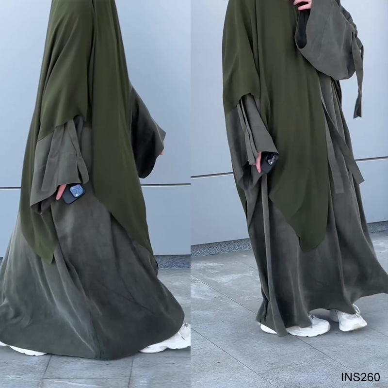 Vestido Abaya Islâmico Elegante Roupas Muçulmanas para Mulheres - Estilo Casual Longo e Solto
