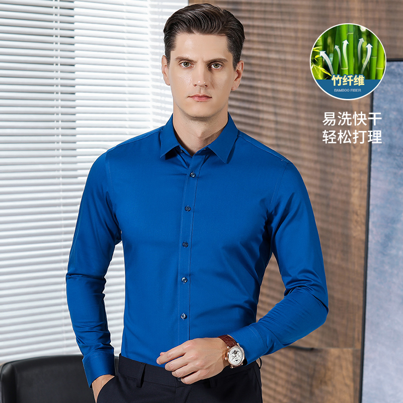 Camisa Casual de Negócios Branca Masculina Barata de Verão Camisa de Poliéster Fina