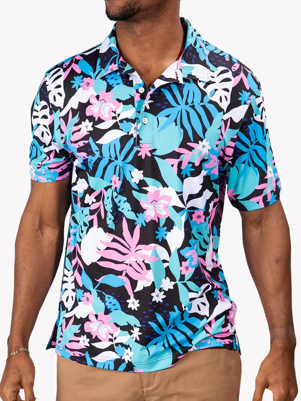 Camisa Polo Casual de Poliéster com Design Personalizado Último, Camiseta de Golfe Personalizada Impressa por Sublimação para Homens