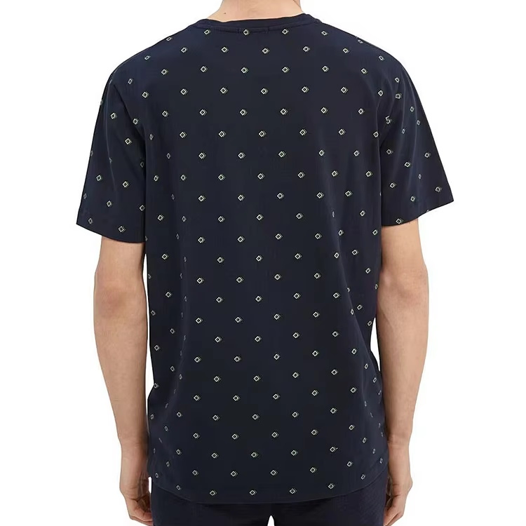 Camiseta Casual Masculina Leve com Estampa de Diamante em Toda a Parte para Uso Diário