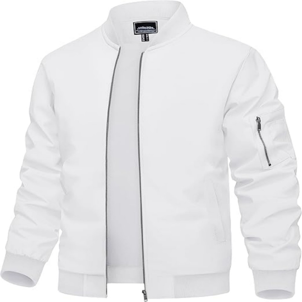 Jaqueta Bomber Masculina Personalizada para Esportes ao Ar Livre, Leve, Casual, Primavera e Outono, Corta-Vento, com Zíper e Bolso