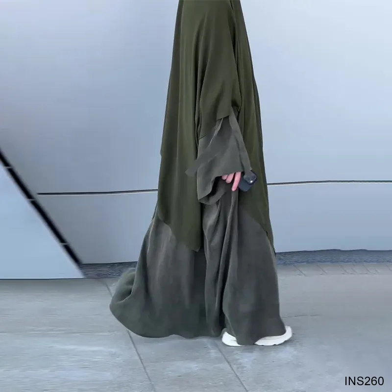 Vestido Abaya Islâmico Elegante Roupas Muçulmanas para Mulheres - Estilo Casual Longo e Solto