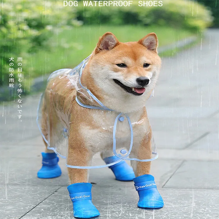 Roupas para animais de estimação transparentes e impermeáveis EVA para atividades ao ar livre, capa de chuva para cães