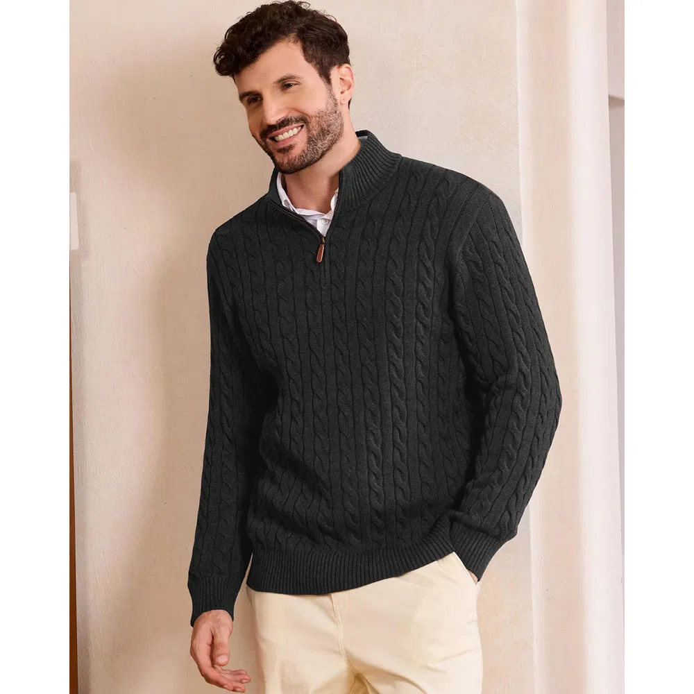 Toque Suave Camisetas de Manga Longa Masculinas Casual Tricô para Viagem