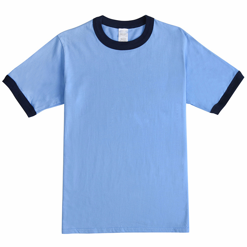 Camiseta branca em algodão personalizada com logo, cor de contraste, gola redonda, manga curta, casual, ajuste regular para homens com impressão