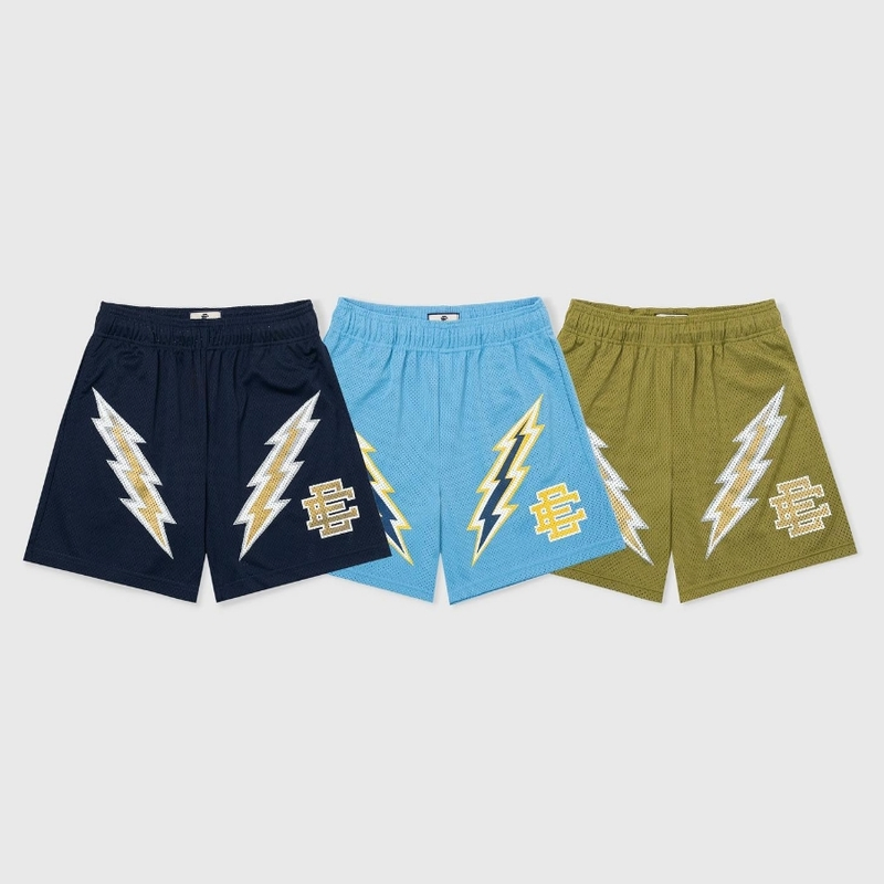 Shorts Impressos Masculinos Eric Emanuel, Ajuste Casual, Tecido Leve, OEM Disponível