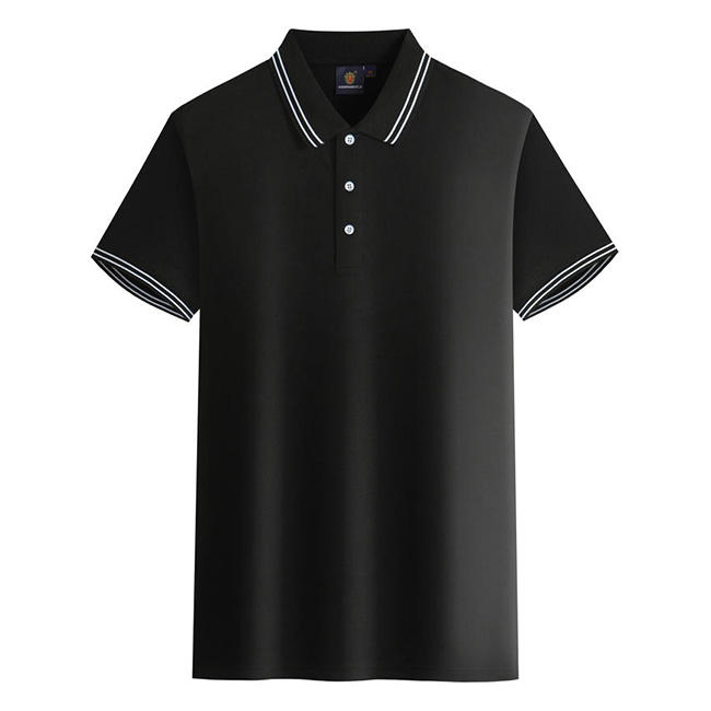 Camisas Polo Casuais Masculinas em Algodão Puro Camisetas de Golfe