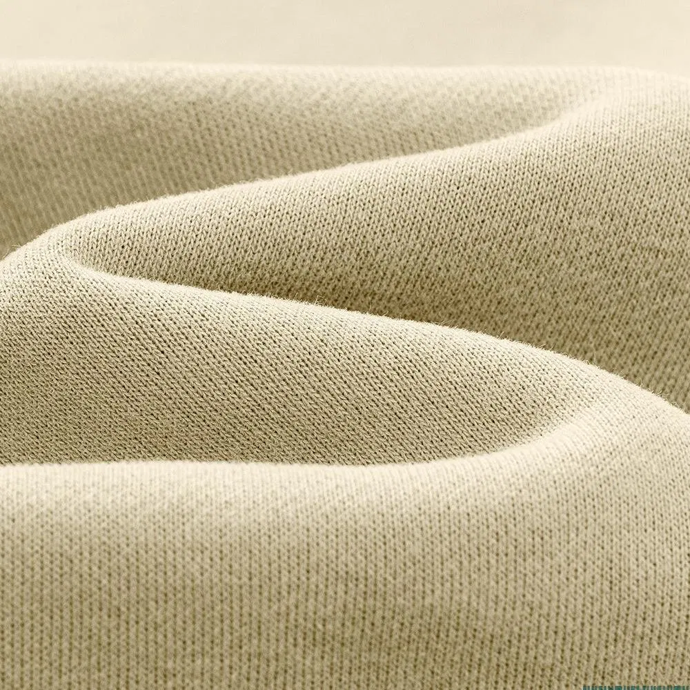 2024 Outono Inverno Juventude Solto Casual 345GSM Suéter de Moletom Oversize de Algodão com Gola Redonda em Cor Sólida para Homens
