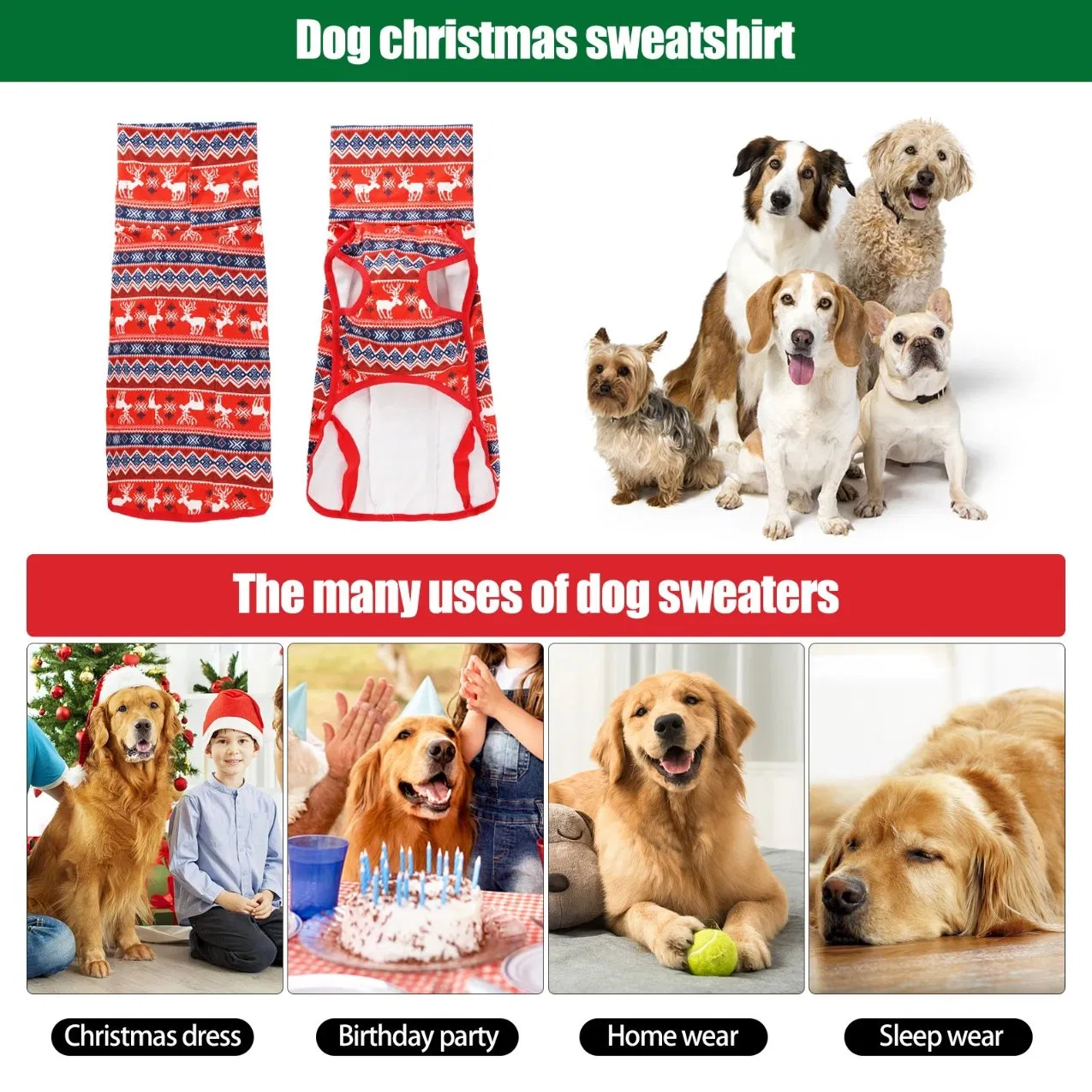 Suéter para Cachorro Pulôver Colete para Clima Frio Ajustável Casaco Quente para Cachorros Roupas Macias para Cachorros
