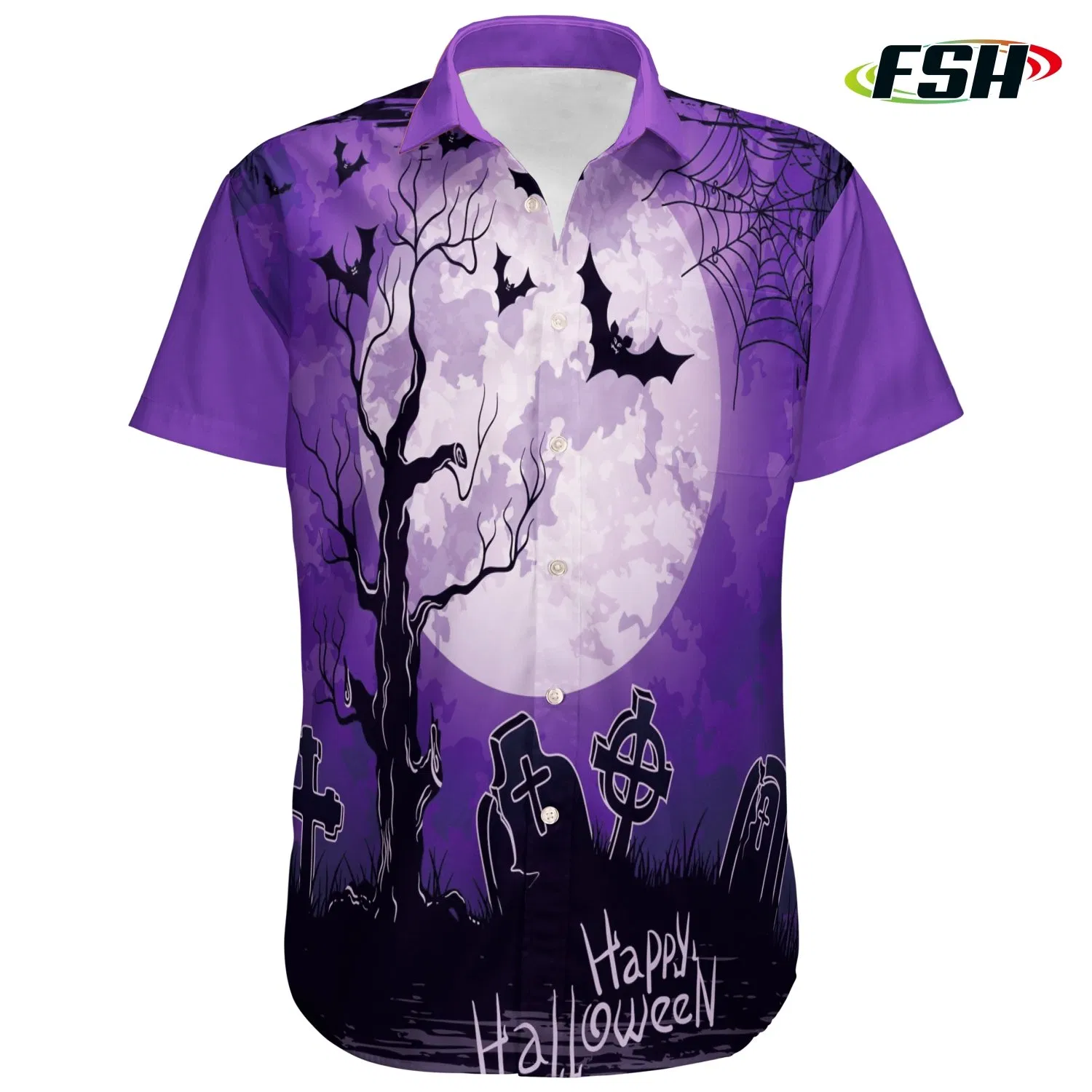 Camisa Polo Masculina de Manga Curta Estampada da Série de Halloween Casual 2026 Moda 3D